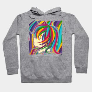 colorful girl #7 Hoodie